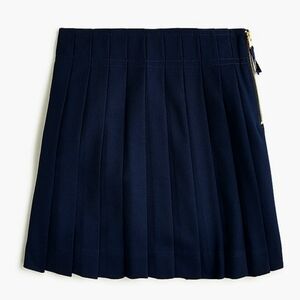 CrewCuts/ J. Crew, Girls' pleated skirt in twill, Navy Blue, Size 14.